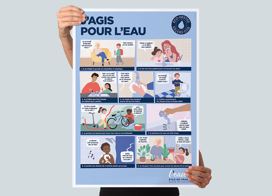 Poster « J’agis pour l’eau »